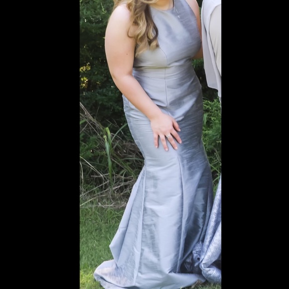 ALFRED SUNG D734 DUPONI TRUMPET QUARRY D286 DRESS GOWN - Picture 3 of 3